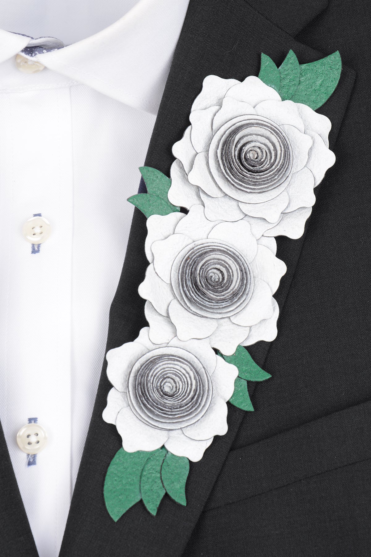 Lapel Pin- Triple Flower – Erin Bassett Artistry